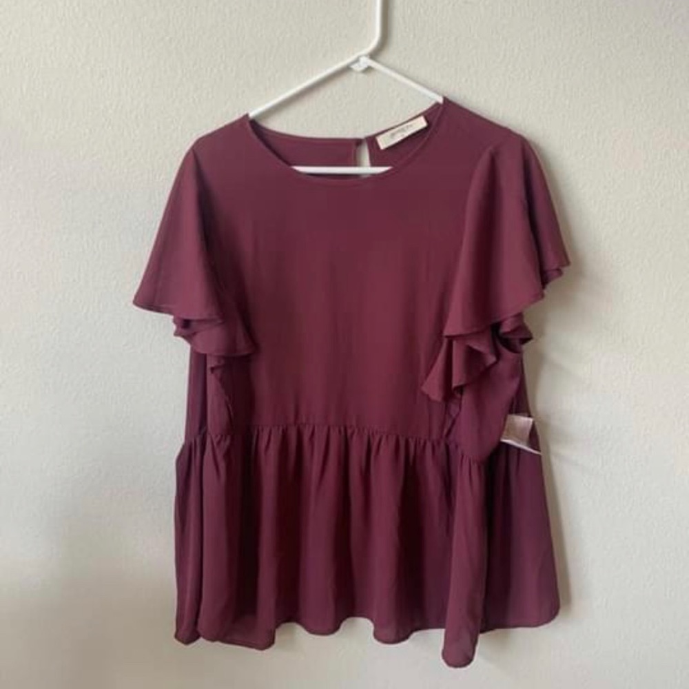 NWT arula / a beautiful soul peplum blouse